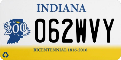 IN license plate 062WVY