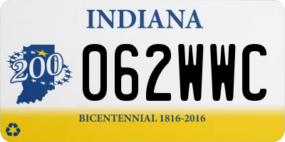 IN license plate 062WWC