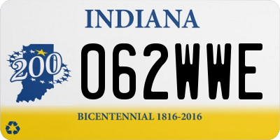 IN license plate 062WWE