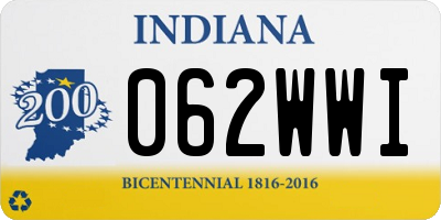IN license plate 062WWI