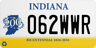 IN license plate 062WWR
