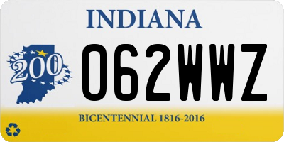 IN license plate 062WWZ