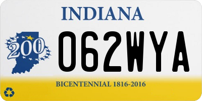 IN license plate 062WYA