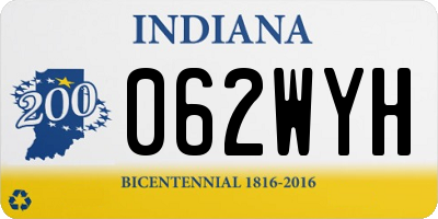 IN license plate 062WYH