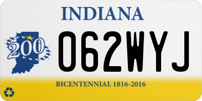IN license plate 062WYJ