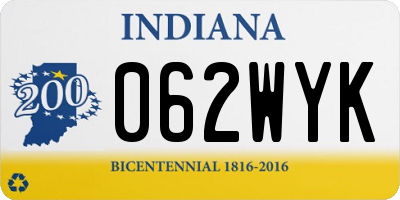 IN license plate 062WYK