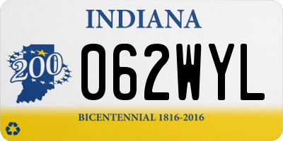 IN license plate 062WYL
