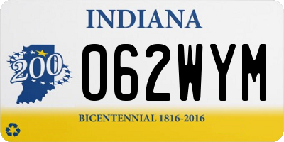 IN license plate 062WYM