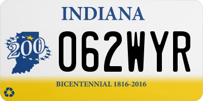 IN license plate 062WYR