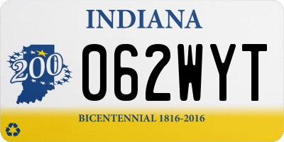 IN license plate 062WYT