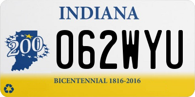 IN license plate 062WYU