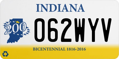 IN license plate 062WYV