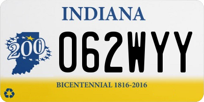 IN license plate 062WYY