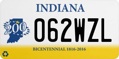 IN license plate 062WZL