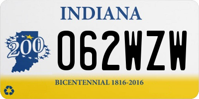 IN license plate 062WZW