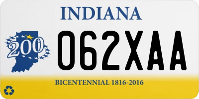 IN license plate 062XAA