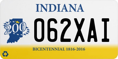 IN license plate 062XAI