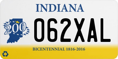 IN license plate 062XAL