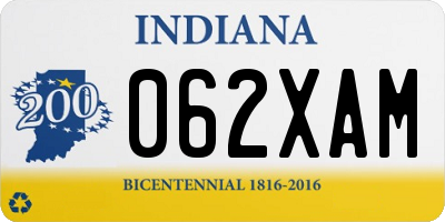 IN license plate 062XAM