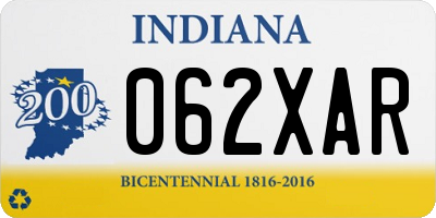IN license plate 062XAR