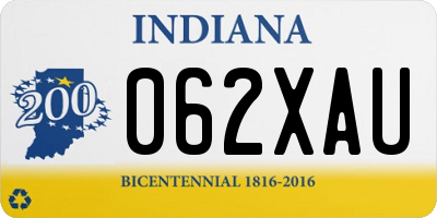 IN license plate 062XAU