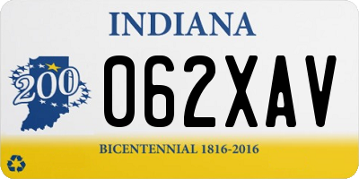 IN license plate 062XAV
