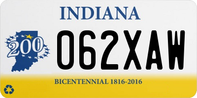 IN license plate 062XAW
