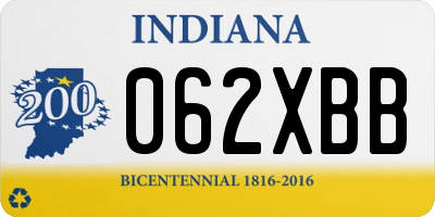 IN license plate 062XBB