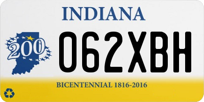IN license plate 062XBH