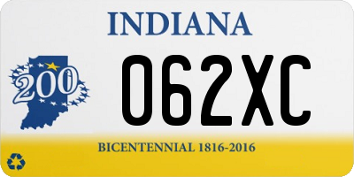 IN license plate 062XC