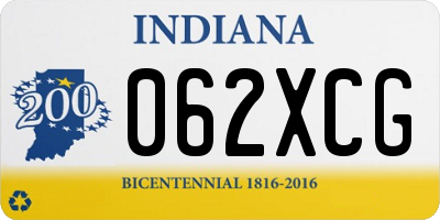 IN license plate 062XCG