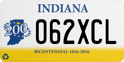 IN license plate 062XCL