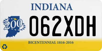 IN license plate 062XDH
