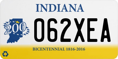 IN license plate 062XEA