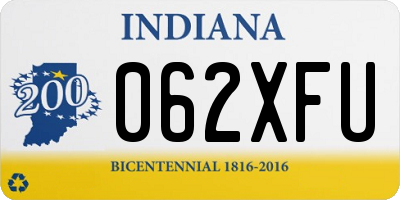 IN license plate 062XFU