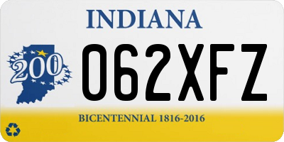 IN license plate 062XFZ