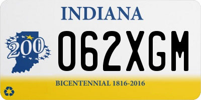 IN license plate 062XGM