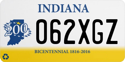 IN license plate 062XGZ