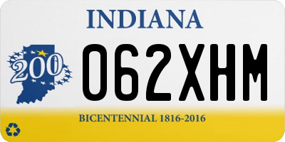 IN license plate 062XHM