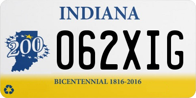 IN license plate 062XIG
