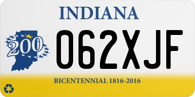 IN license plate 062XJF