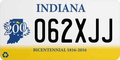 IN license plate 062XJJ