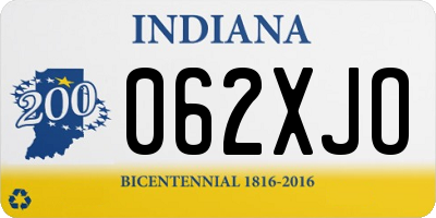 IN license plate 062XJO