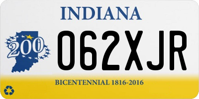 IN license plate 062XJR