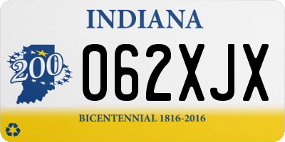 IN license plate 062XJX