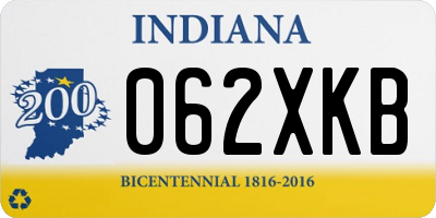 IN license plate 062XKB