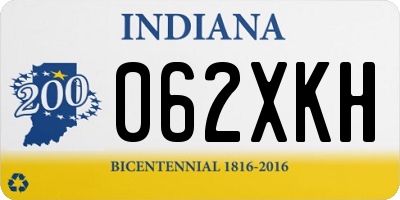 IN license plate 062XKH