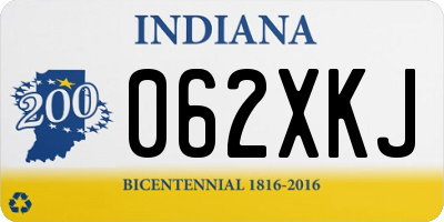 IN license plate 062XKJ