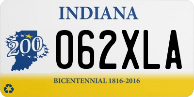 IN license plate 062XLA
