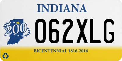 IN license plate 062XLG